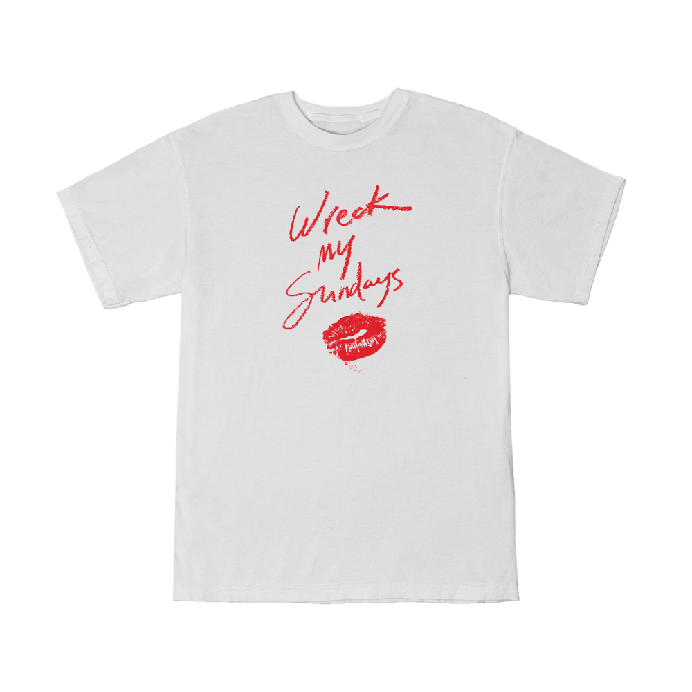 Wreck My Sundays Tee White Front