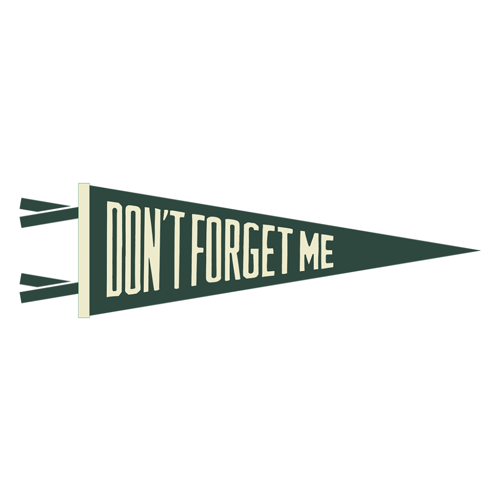 Don't Forget Me Pennant