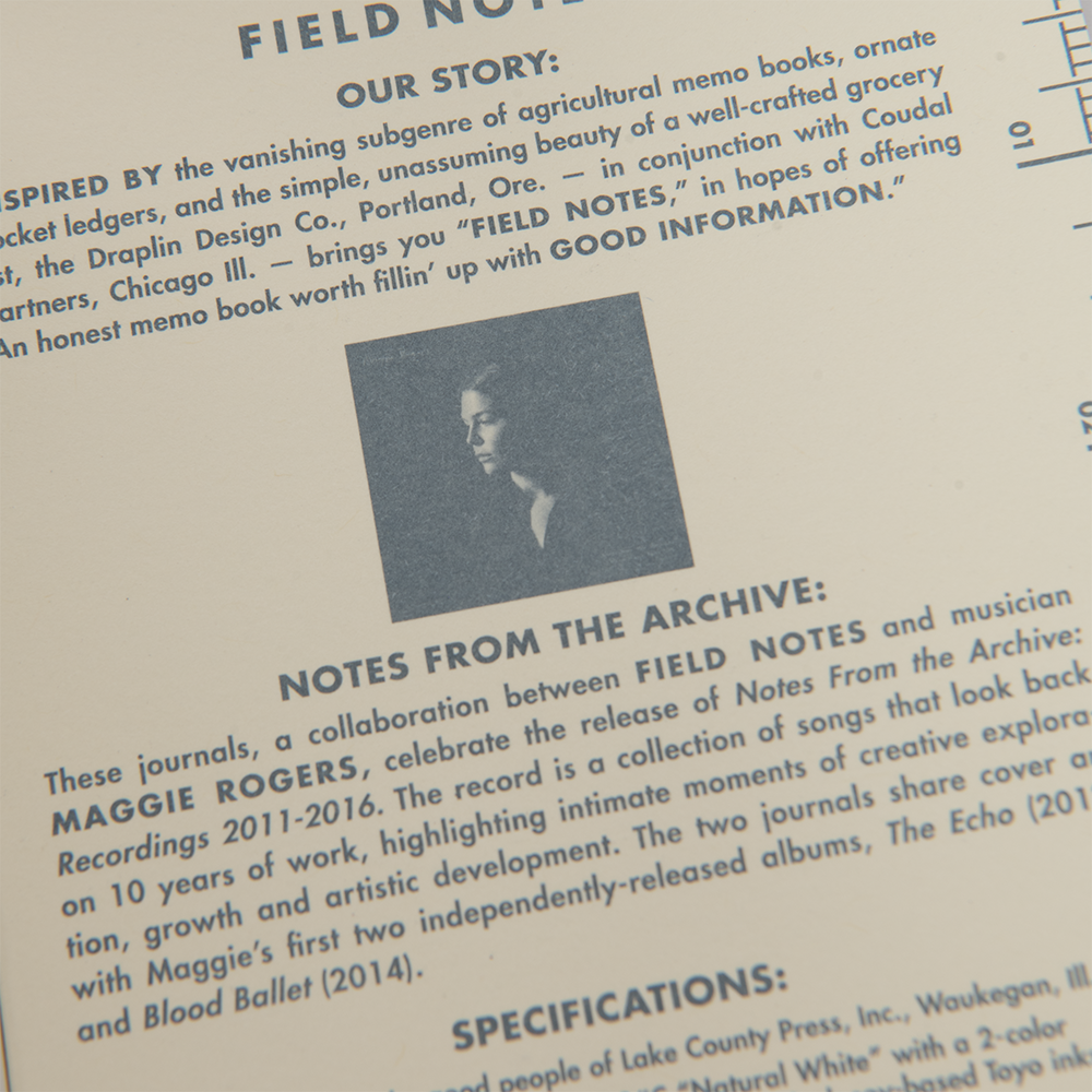 Maggie Rogers Field Notes Detail 2