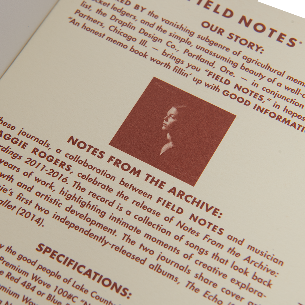 Maggie Rogers Field Notes Detail 4