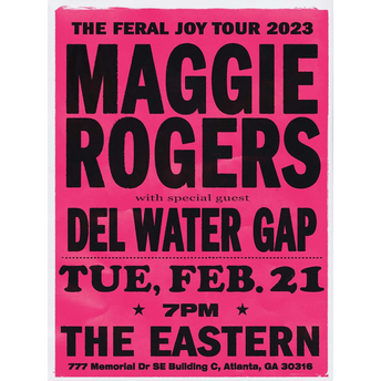 The Feral Joy 2023 Tour Live in Atlanta, GA Poster Feb. 21