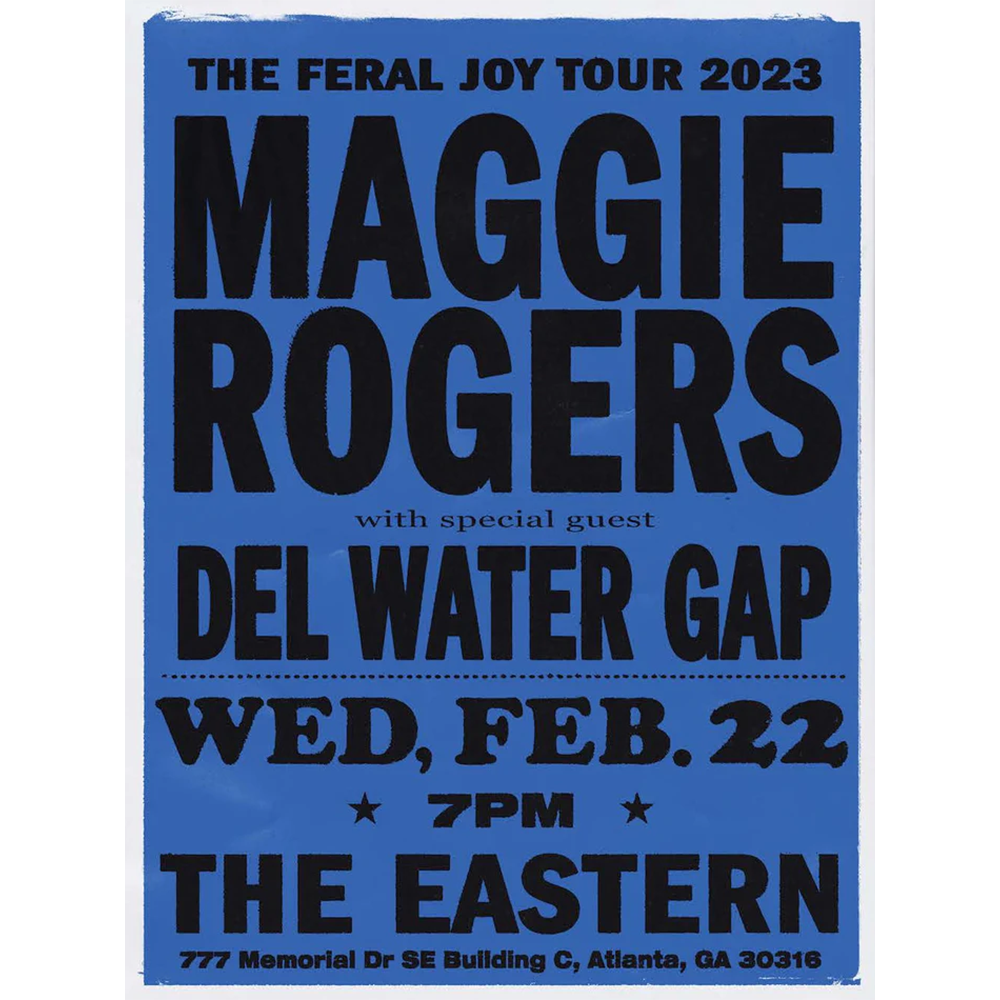 The Feral Joy 2023 Tour Live in Atlanta, GA Poster Feb. 22