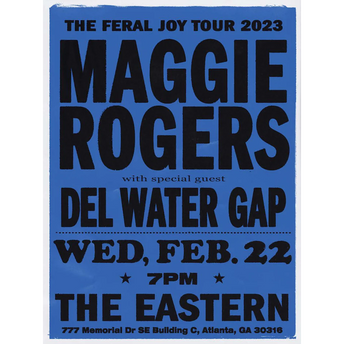 The Feral Joy 2023 Tour Live in Atlanta, GA Poster Feb. 22