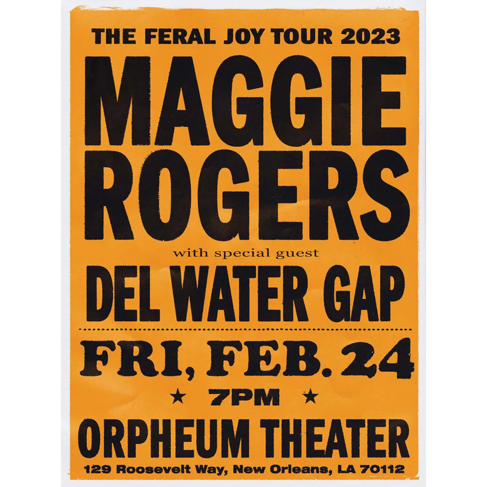 The Feral Joy 2023 Tour Live in New Orleans, LA Poster